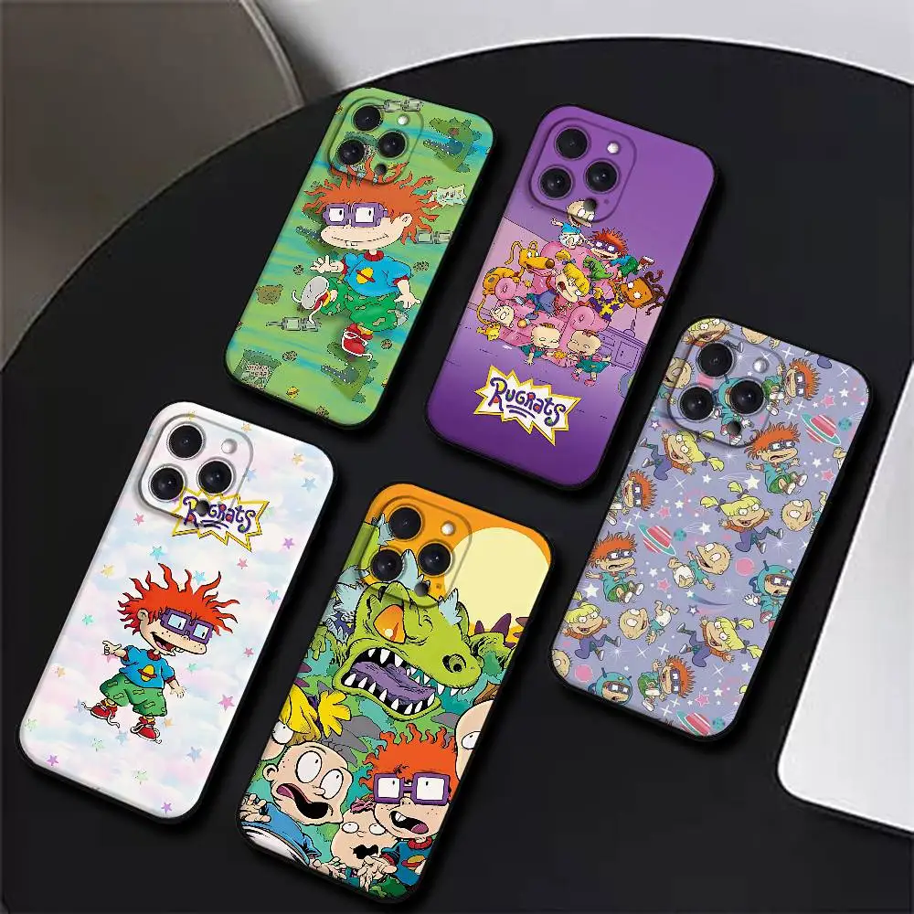 Cartoon R-Rugrats Anime Handyhülle für iPhone 17 16 15 14 13 12 11 PRO MAX PLUS Mini TPU Weiche Hautfreundliche Hülle