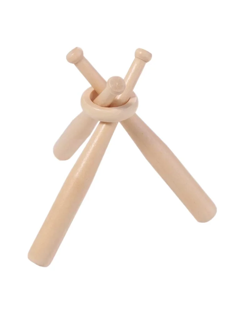 Wooden Baseball Display Stand Storage Rack Easy To Install Baseball Bats Holder Exhibitions Mini Baseball Support Bracket