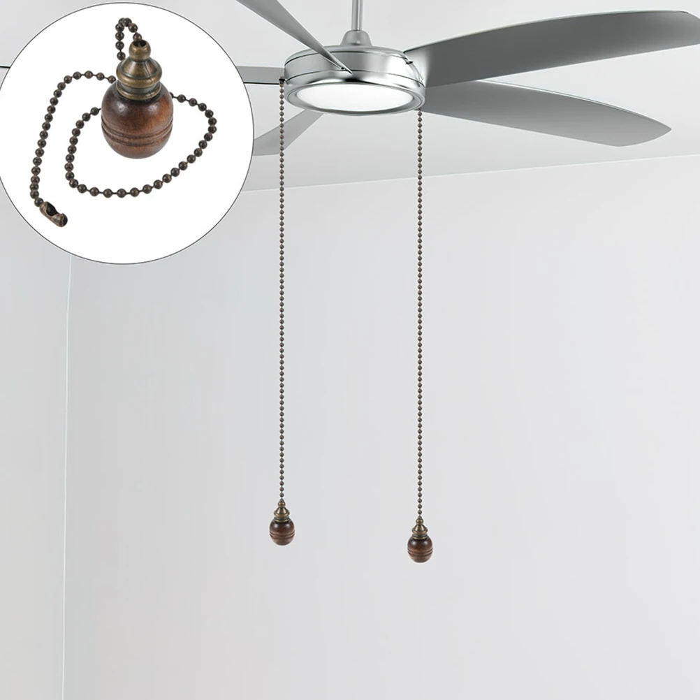 

2pcs Ceiling Fan Pull Chain Beaded Extension For Light Fixtures Lamp Accessories Wall Lamp Pulls Chain Extender Lighting Decor
