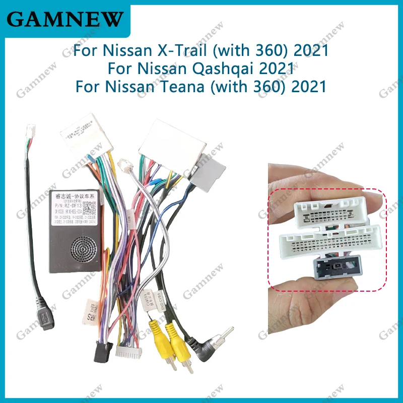 

Car 16pin Wiring Harness Adapter Canbus Box Android Radio Power Cable For Nissan X-Trail Xtrail Qashqai Teana 2021