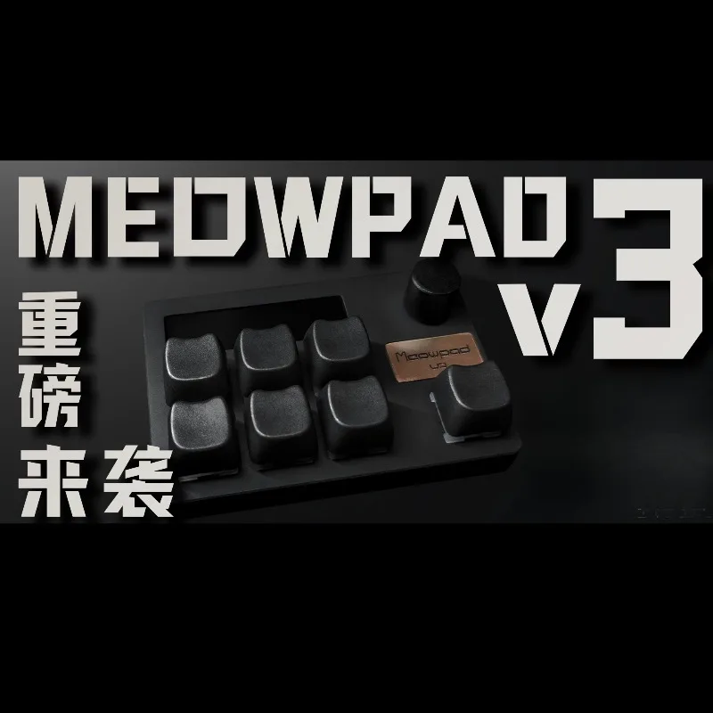 MeowPad V3 Mini Keyboard Magnetic Switch Hot Swap CNC Aluminium Keyboard Cat Knob Aksesori Keyboard Game Kantor Teclado Mecanico