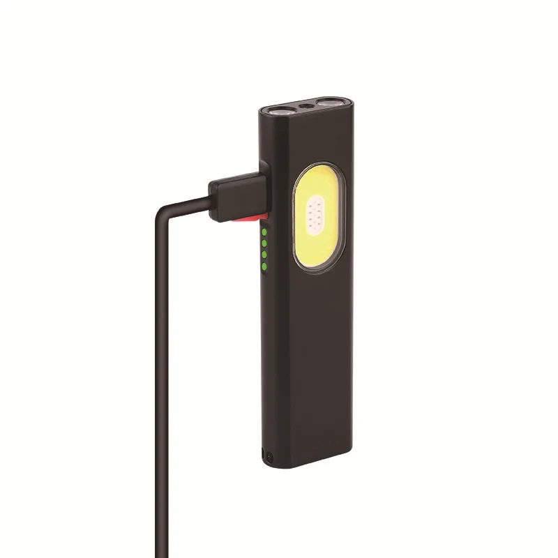 3-in-1 Red/Blue Warning Light - 1000LM Aluminum Alloy Work Lamp, 1200mah USB-C Fast Charge, Laser Pointer + Magnetic Base