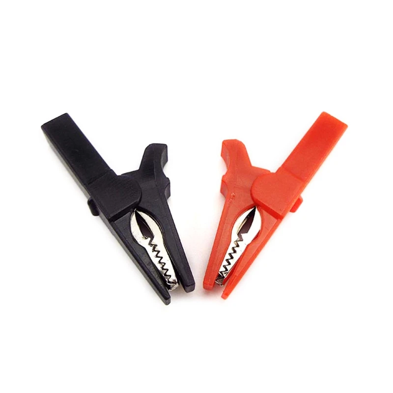 2Pcs Heavy Duty Insulated Alligator Clips for Crocodile Clamps Insulated Clip for Home Electrical Laboratory Testing