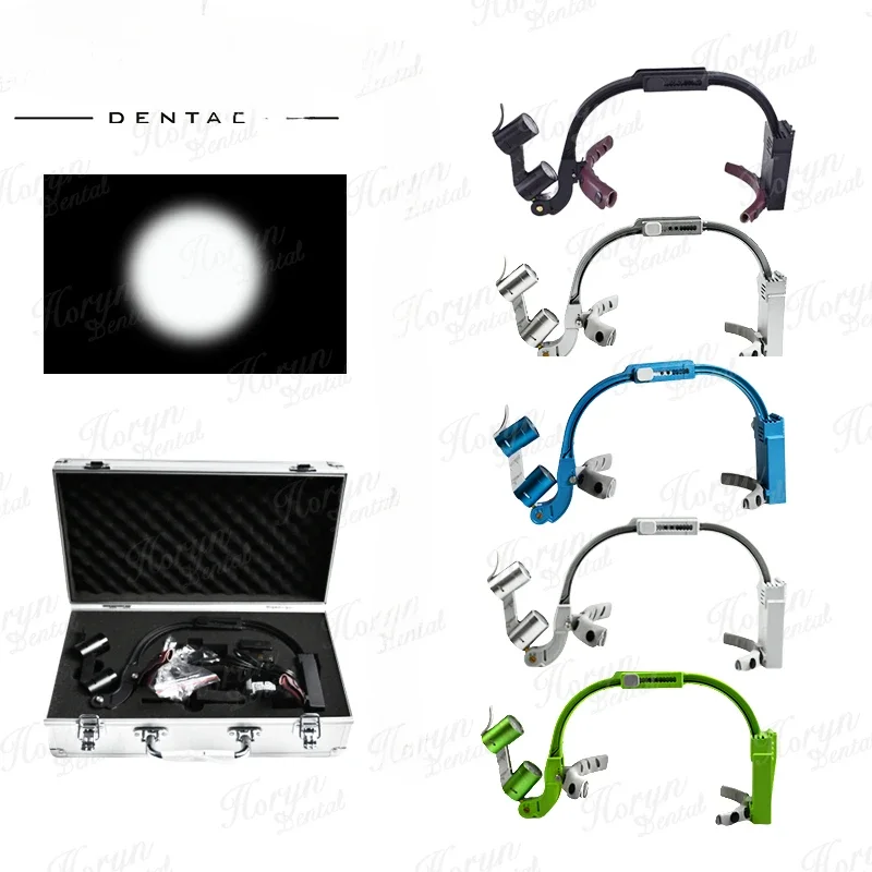 Portables 5w Headlamps Magnifiers 2.5x 3.5x Dentals Surgical Loupes With Led Headlights