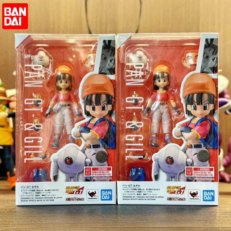 

Bandai Genuine SHF Dragon Ball Pan -GT- &GILL Anime Action Figure Joints Movable Collectible Model Toys Ornaments Gift Children