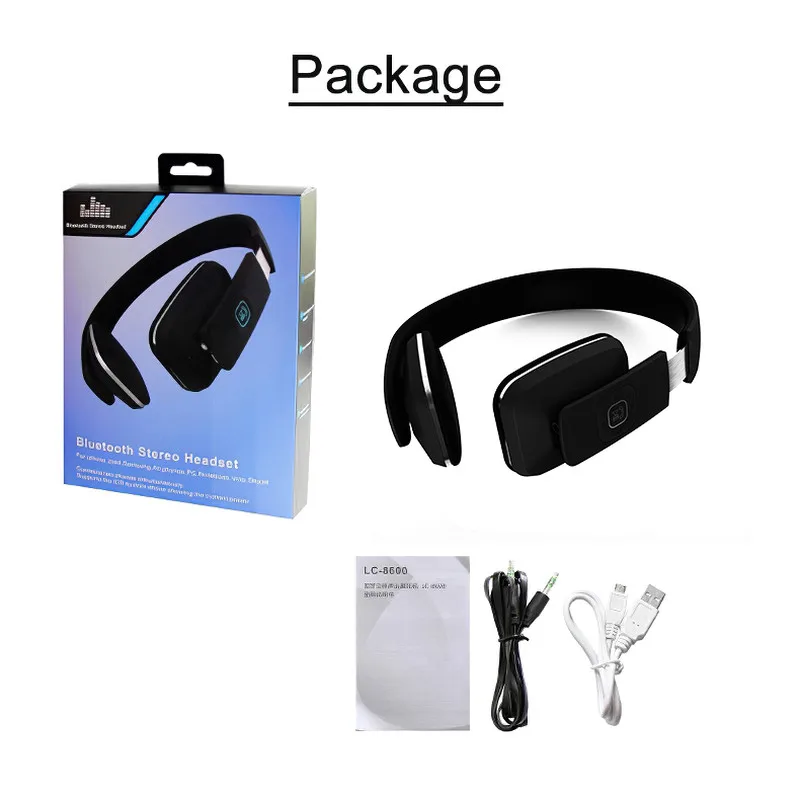 8600 Спортивная беспроводная гарнитура, Bluetooth-наушники, стерео бас-шлем, Hifi-наушники с микрофоном, AUX, для телефона, планшета, ТВ, музыки