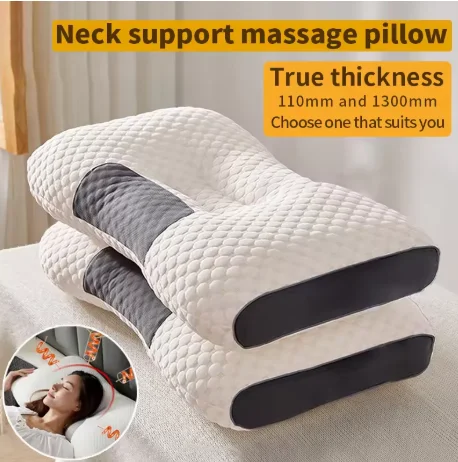 Ergonomic Cervical Pillow Memory Foam Neck Support Orthopedic Bed Pillow for Neck Pain Relief Side Back Stomach Sleepers