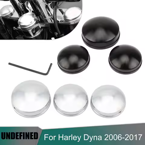 Motorcycle Upper Fork Stem Covers Triple Clamp Cover CNC Aluminum For Harley Dyna FXDB Sportster XL 883 1200 Softail Street Bob