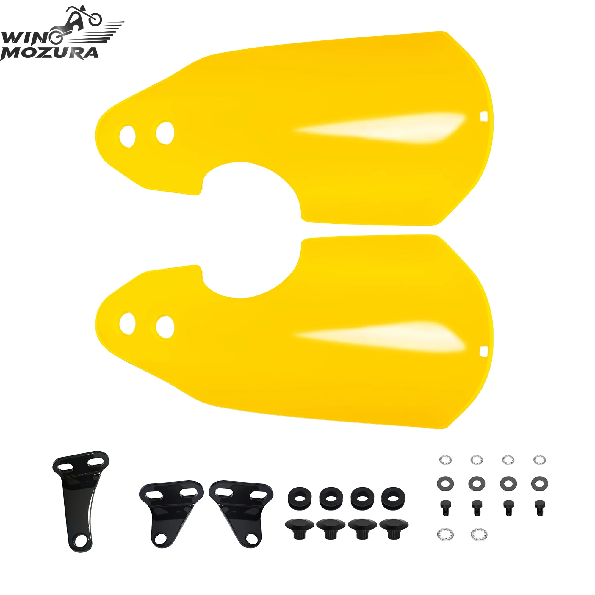 

Yellow Handlebar Handguards Hand Shield Protector For Harley Softail Fat Bob 2018-23 Low Rider S 2020-23 Sport Glide FLSB
