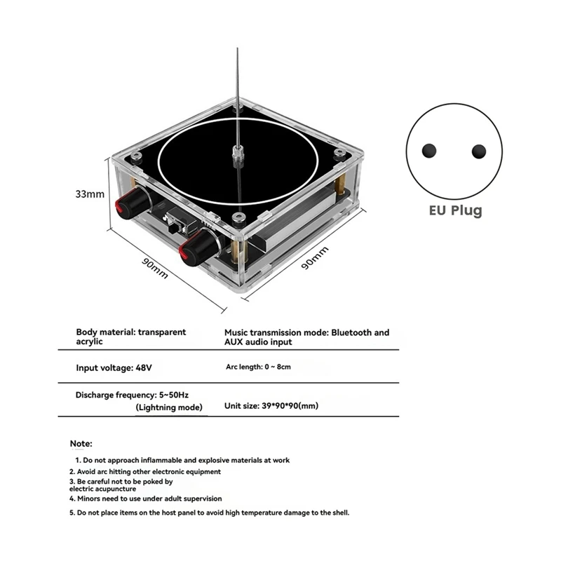 Музыкальная катушка Bluetooth, сенсорный генератор искусственной искровой дуги, инструмент для научных экспериментов