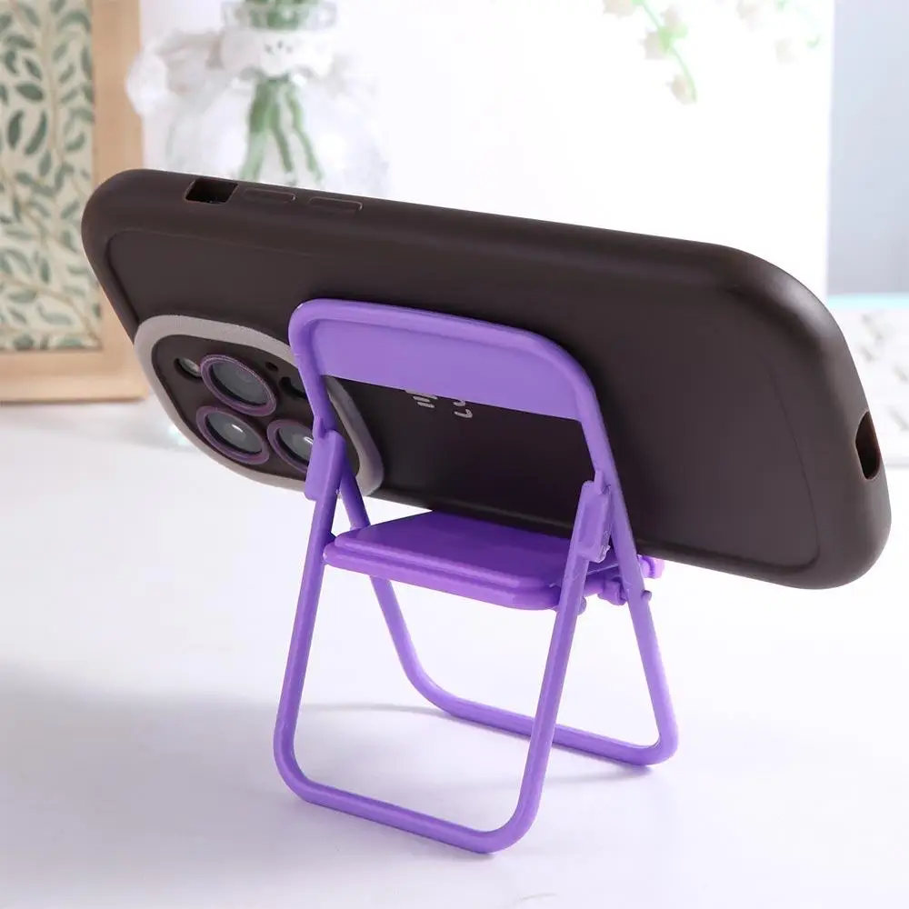Creative Plastic Mobile Phone Holder ABS Decorative Mini Chair Phone Stand Protable Mini Chair Mini Phone Holder Women