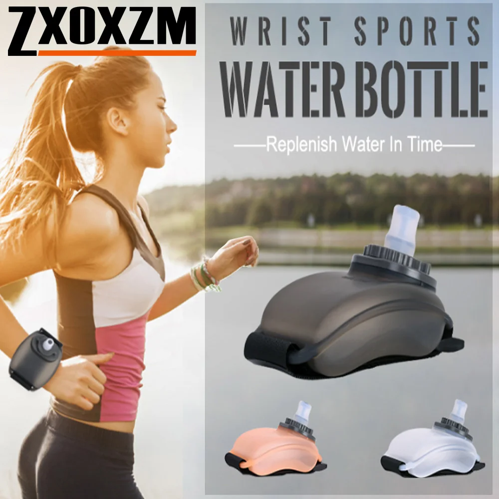 200ml Hands-Free Silicone Sport Water Bottle Wrist-Held Wearable for Running Cycling Climbing - Outdoor Activities