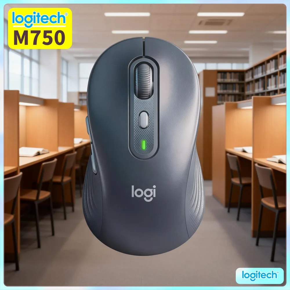 M750 Wireless Office Mouse - 3-Device Sync, 4000 DPI, Soft Grips, 24-Month Battery, Multi-Platform Compatible