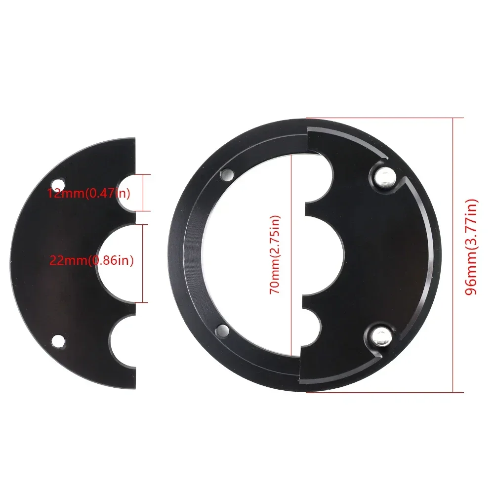 Aluminum Black 3 Hole Bulkhead Fitting For Holley Terminator X & X Max Harness Split Face Grommet Transmission Harnesses