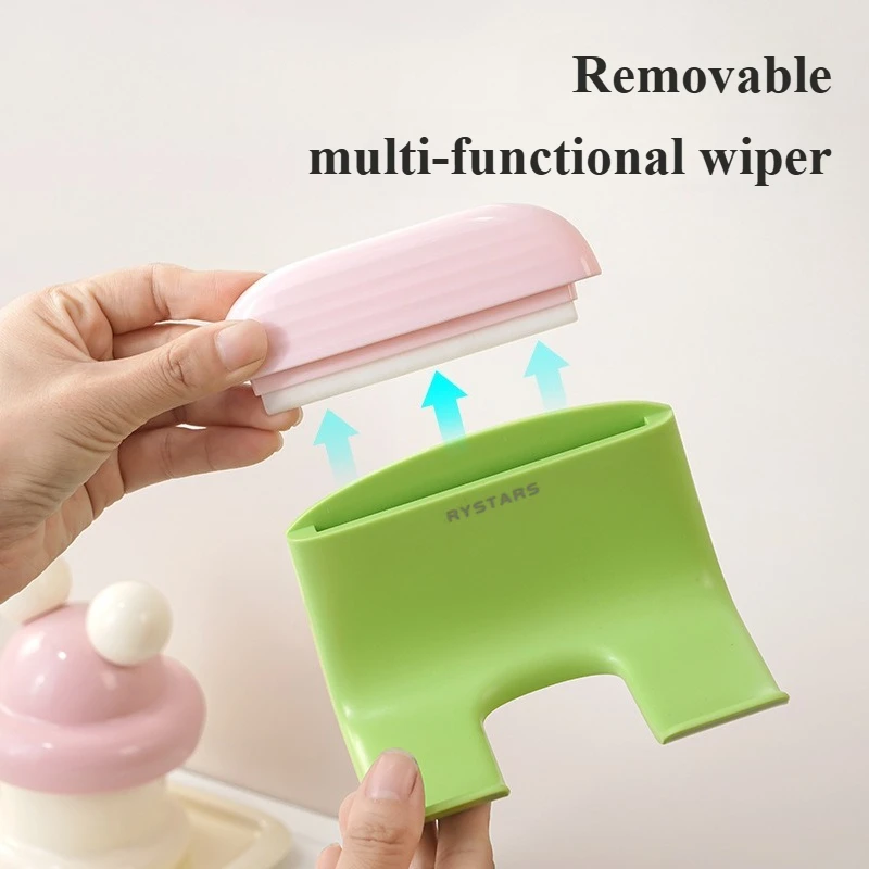 Two-in-one bathroom hair dryer storage rack for easy holeless installation - multi-functional wall-mounted hair dryer stand