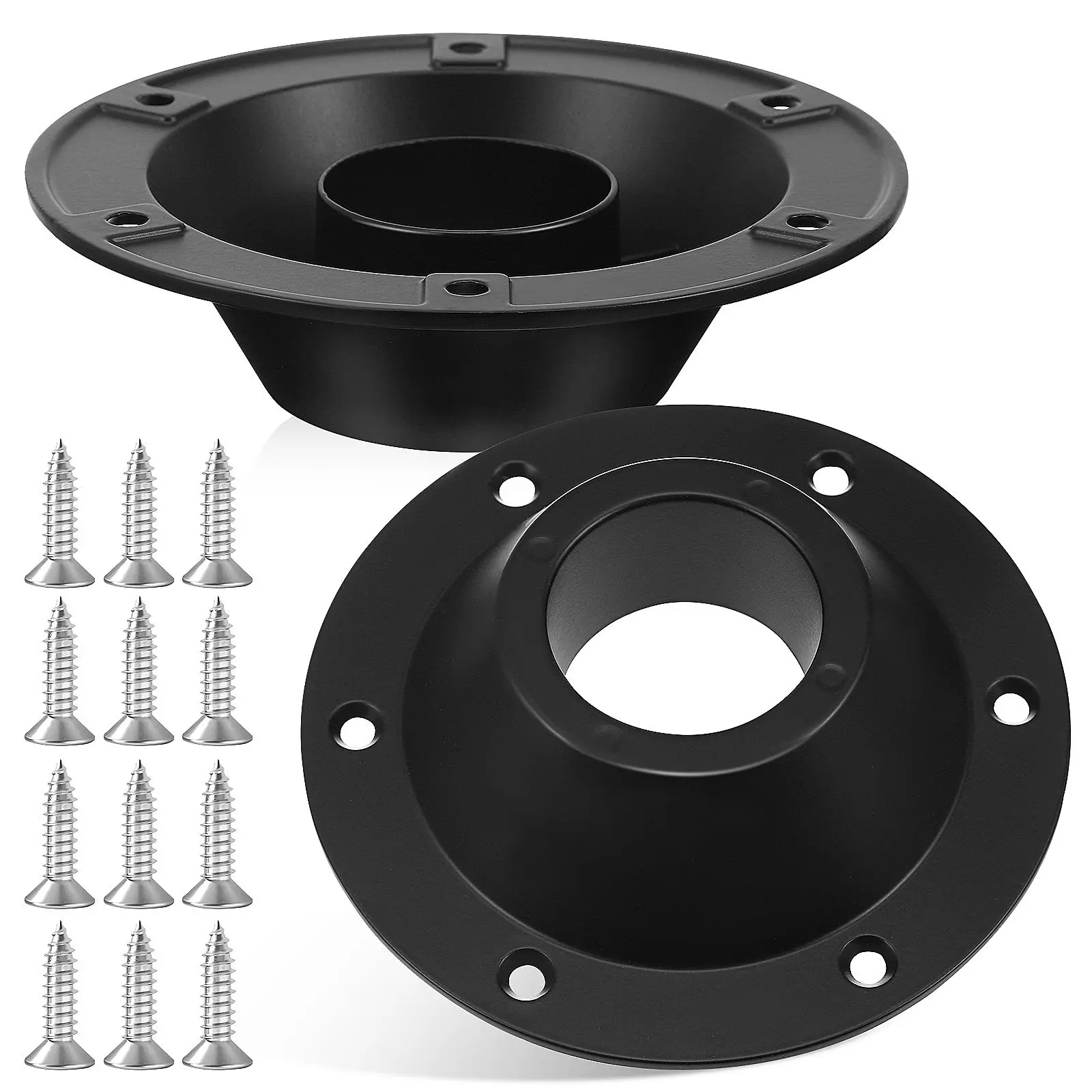 

2 Pcs RV Table Base Mount Flush Pedestal Accessories Black Color Stable Design Easy Installation Suitable For Various RV Tables