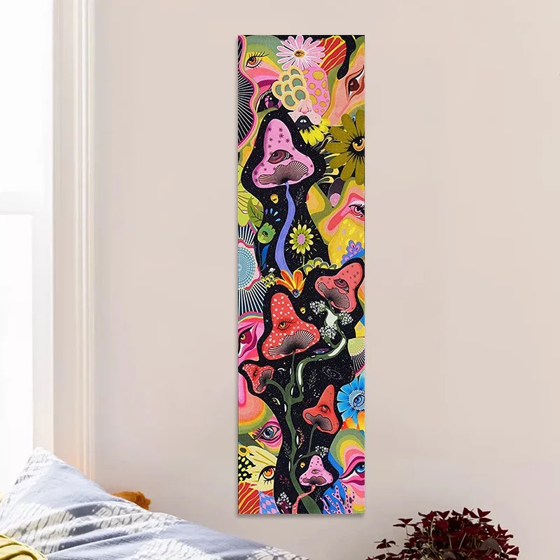 Psychedelische Paddenstoel Wandtapijten Opknoping Hippie Kleurrijke Bloem Wandtapijten Magie Abstracte Muur Opknoping Voor Home Decor Muurkunst