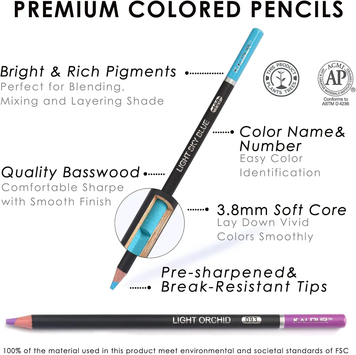 180 Colored Pencil for Artists - Rich Pigment Soft Core - Oil-Based - Ideal for Coloring Drawing Sketching Shading Blending