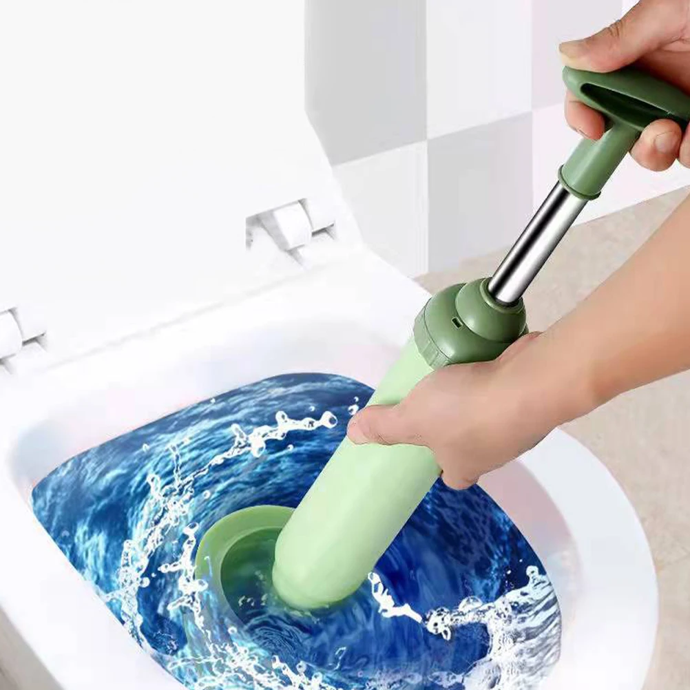 Bathroom Toilet Clog Remover Plunger Vacuum Pump Plunger Manual High Pressure Household Toilet Clog Remover Suction Plunger