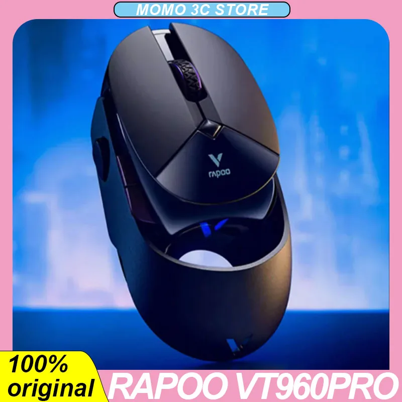 

Rapoo Vt960pro Wireless Mouse PAW3395 2-Mode 2.4G 4K RGB 26000DPI OLED Screen Ergonomics PC Gaming E-sports Mouse Office Laptop