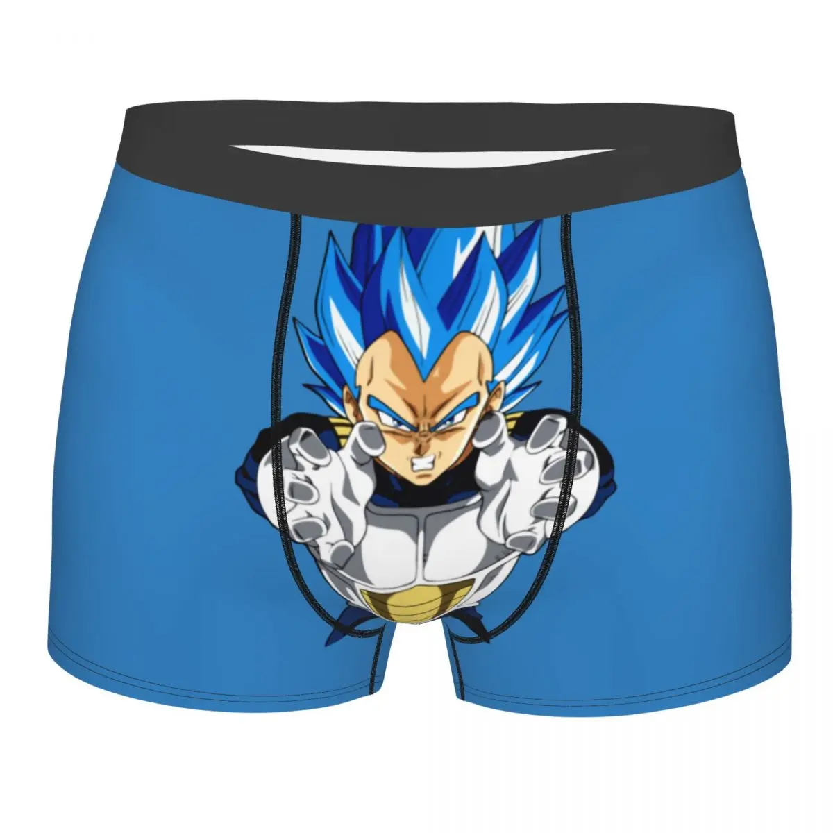 Sexy Boxer Vegeta Ascended Super Saiyan Blue Shorts Panties Underwear Dbz Dragon Ball Breathable Underpants for Male Plus Size