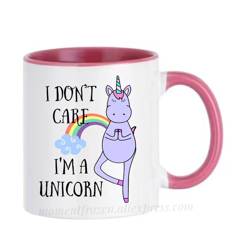 I Don't Care Unicorn Cups Caffeine Cocoa Coffee Mug Tea Mugen Friend Gift Home Decal Tableware Coffeeware Teaware Beer Drinkware