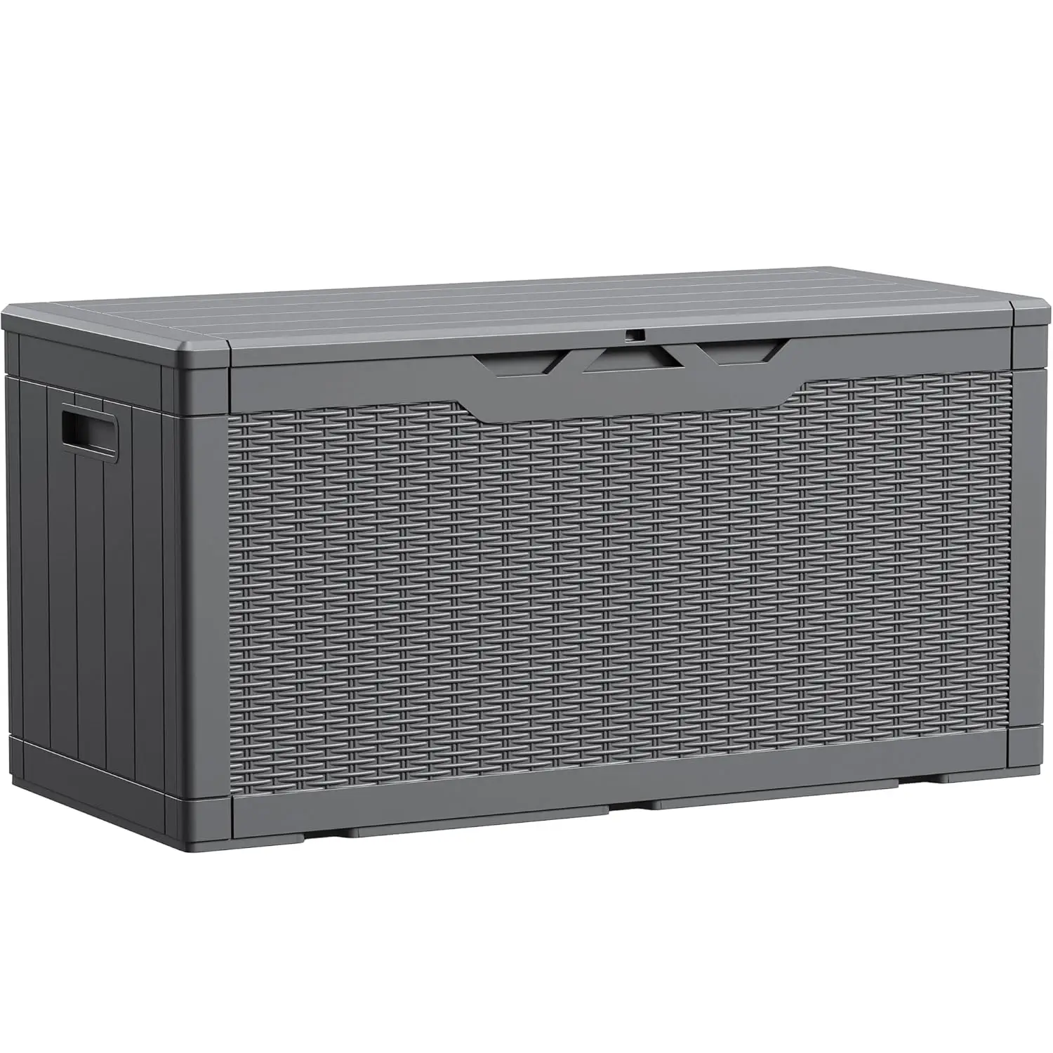 

100 Gallon Waterproof Resin Deck Box Lockable Storage for Patio Cushions Garden Tools Indoor Outdoor, Customized