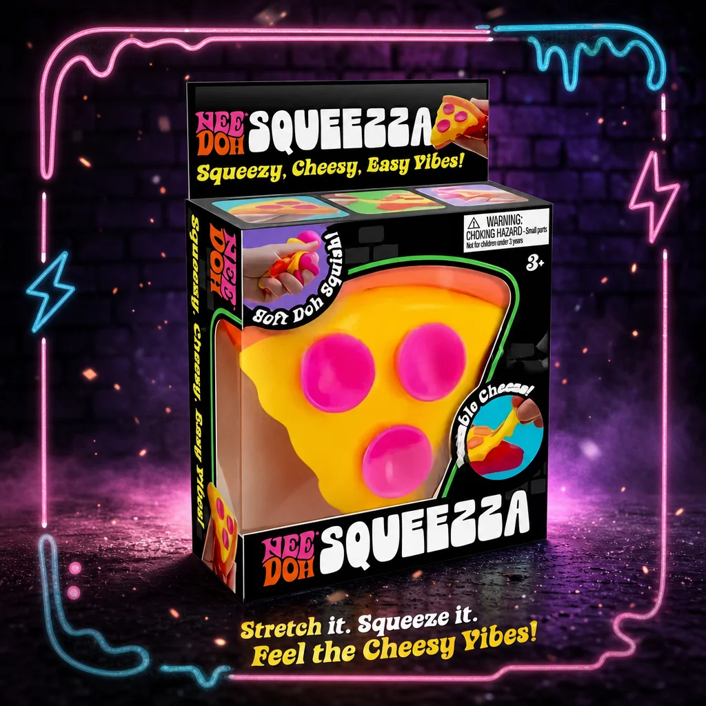Latest Hot Selling Simulation Needoh Style Virus Pizza Maltose Bear Slow Rebound Squeeze Toy Antistress Decompression