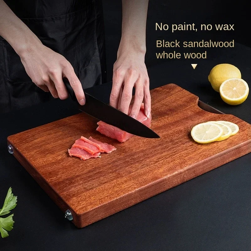 Solid Wood Chopping Board Whole Wood Cutting Ebony Cutting Board Antibacterial Anti-mould Household Kitchen Plate