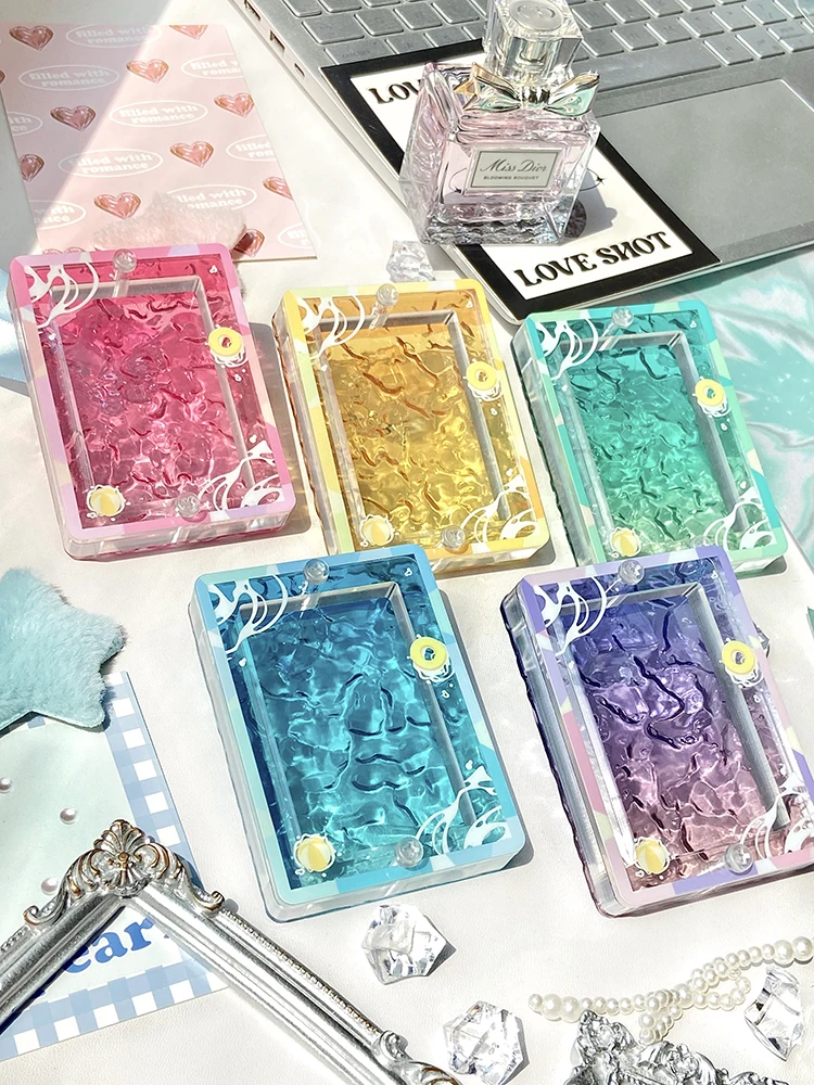 Summer Pool Party Water Ripple Badge Acrylic Protective Case Badge Display Frame