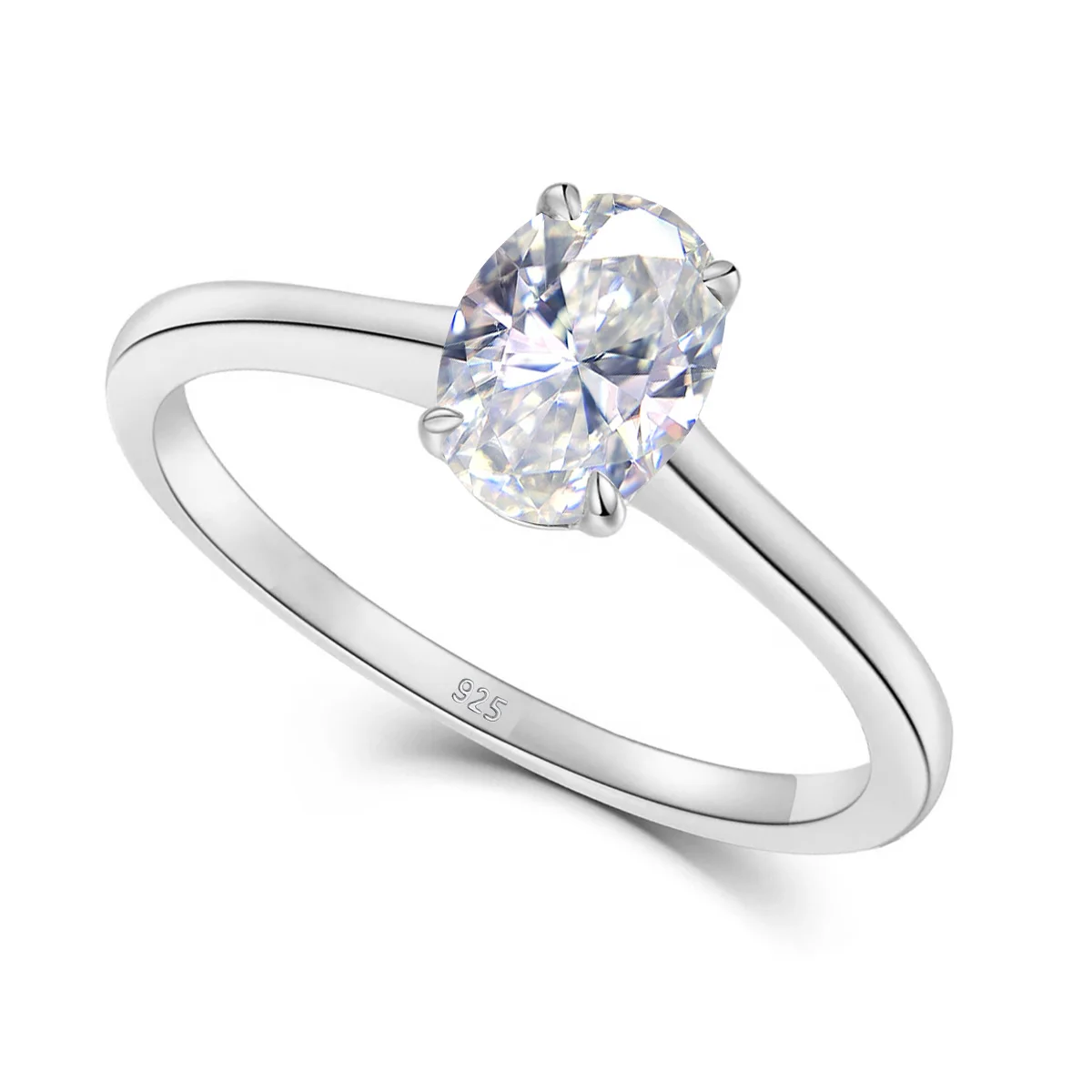 

Сертифицированное Szjinao овальное кольцо с муассанитом, 1 карат, 5*7 мм, блестящий камень, твердое серебро 925 пробы, свадебные украшения для женщин, подарок