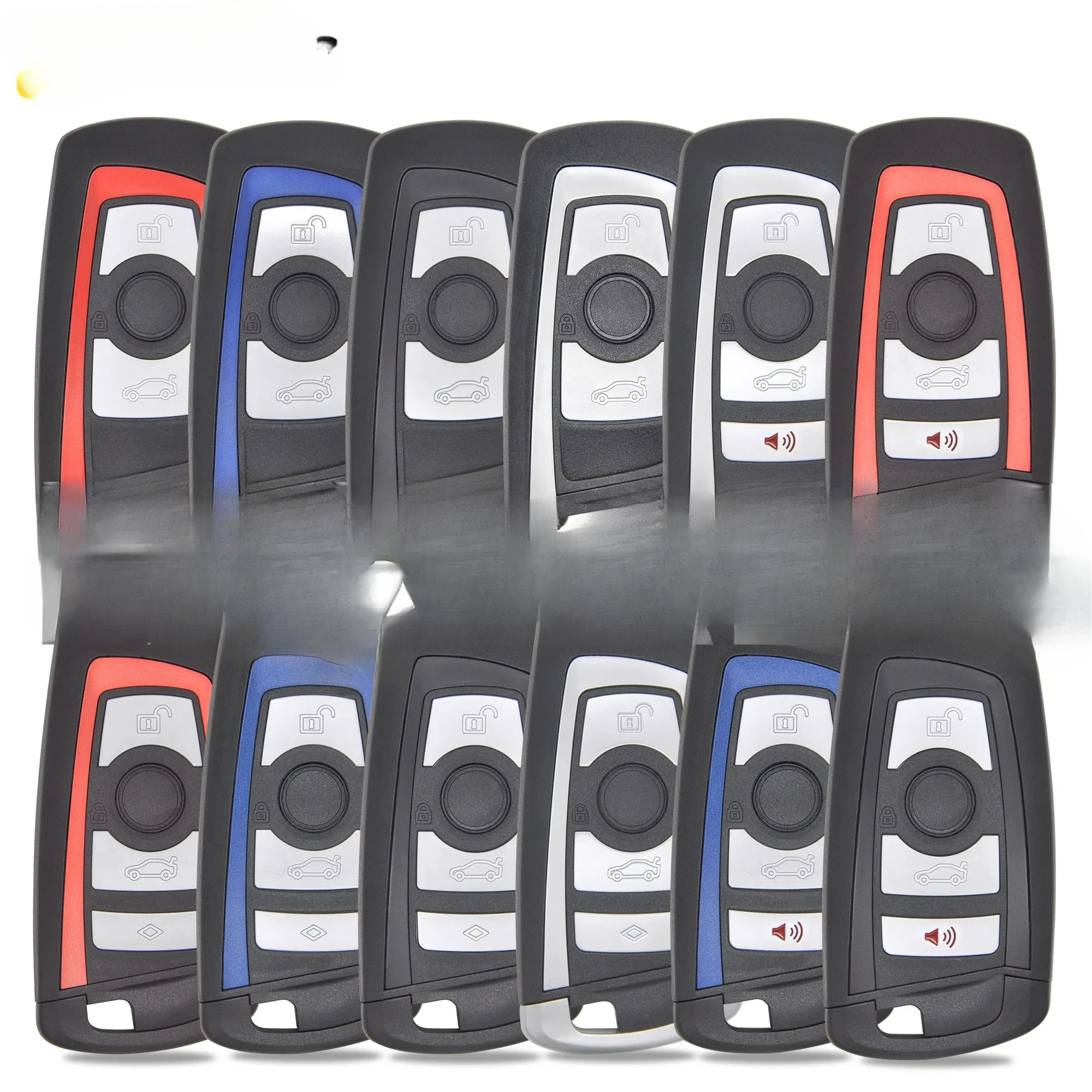 

Корпус для ключа автомобиля с 3/4 кнопками CAS4 FEM, цветной, для BMW 1, 3, 5, 7 серии, E90, E92, E93, X3, X5, F10, F20, F30, F40, GT