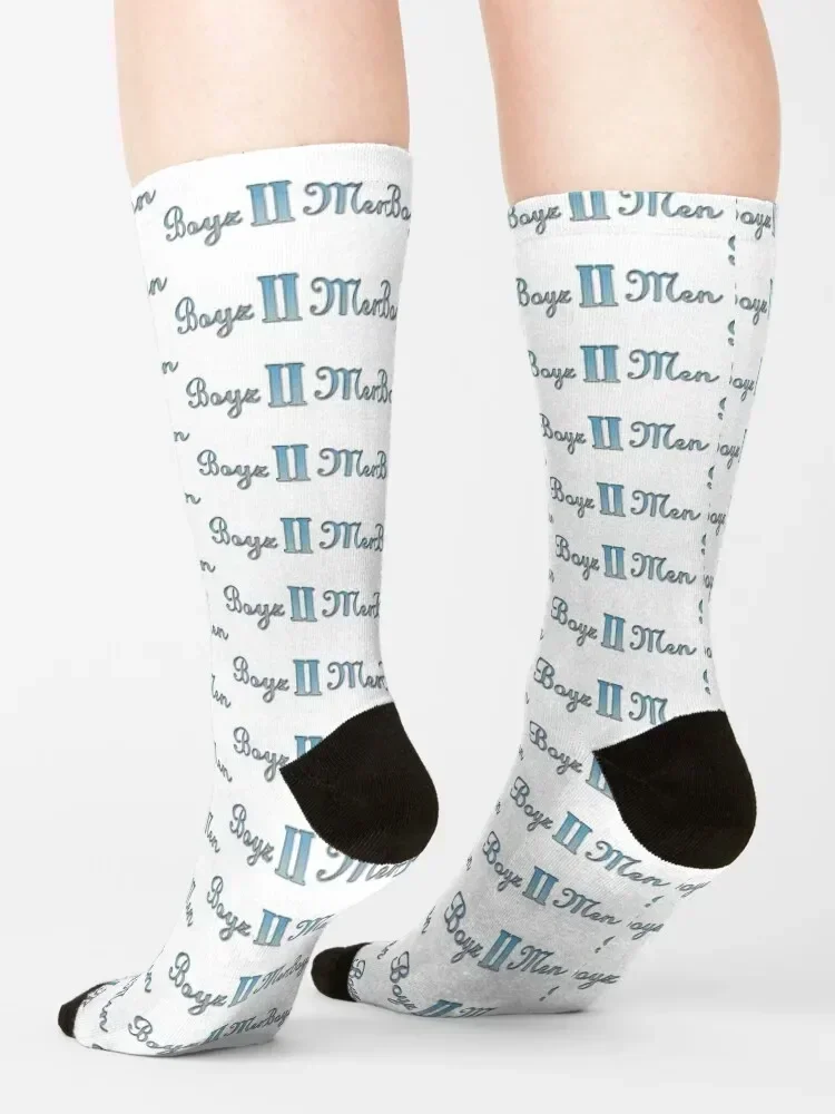Boyz II Men Logo Socks valentine gift ideas Rugby custom sports Children's Male Socks Women's