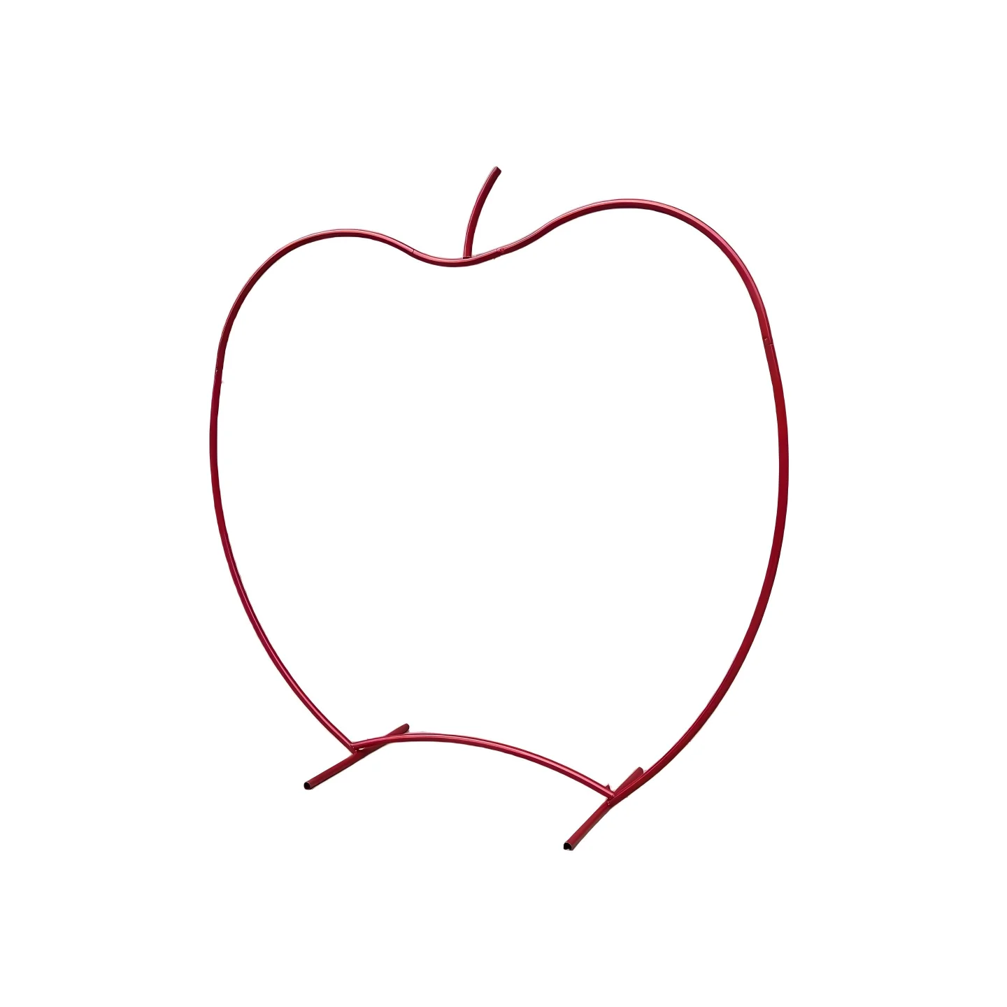 Apfel-förmiger schmiedeeiserner Hochzeitsbogen, großer Fotohintergrundständer, rustikaler Eingangsbereich, individuelles Schmiedeeisendesign – Detail 6