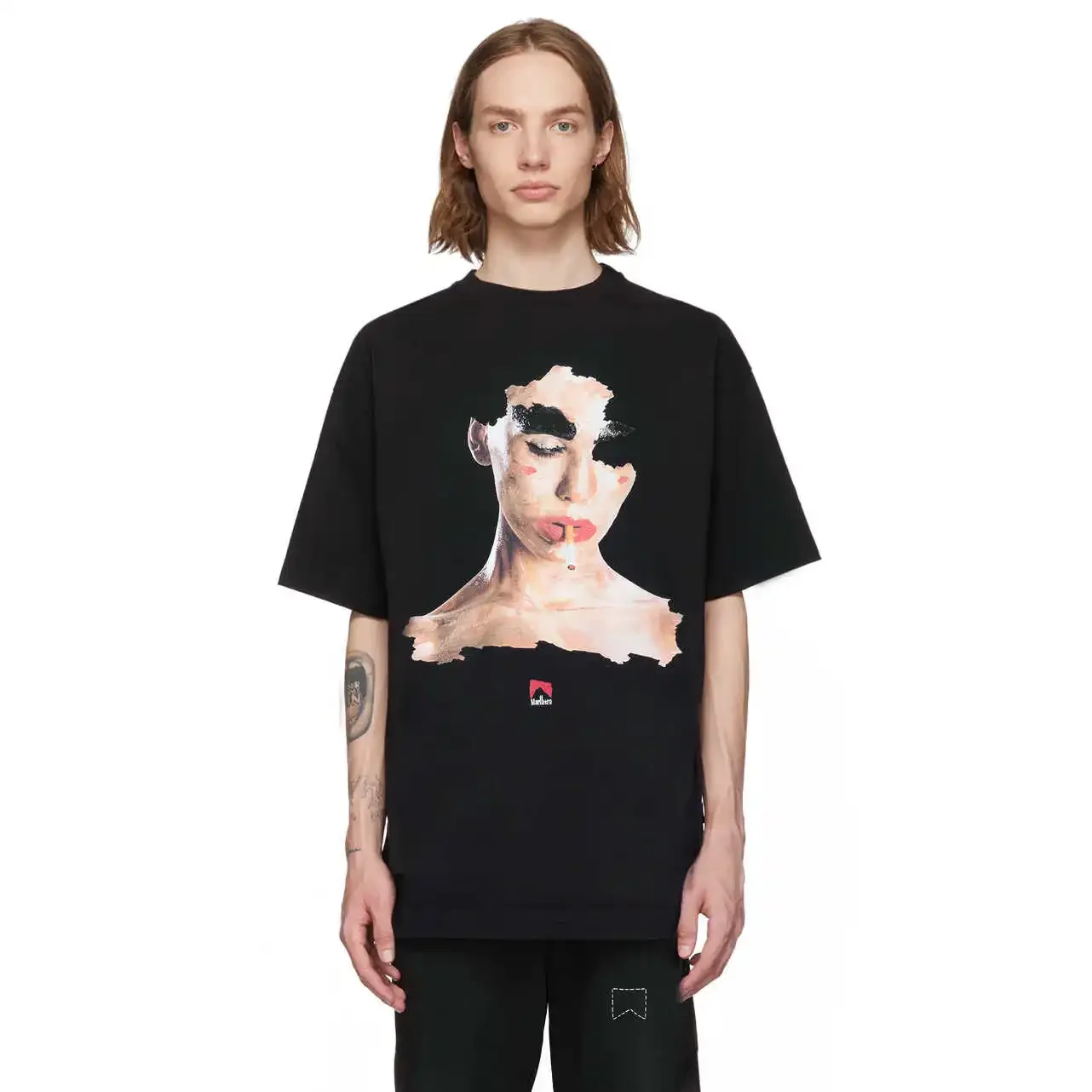 

YOJI OOAK SAGITTAIRE A-SHIRT Abstract print T-shirt for Smoking men and women Pioneer couple