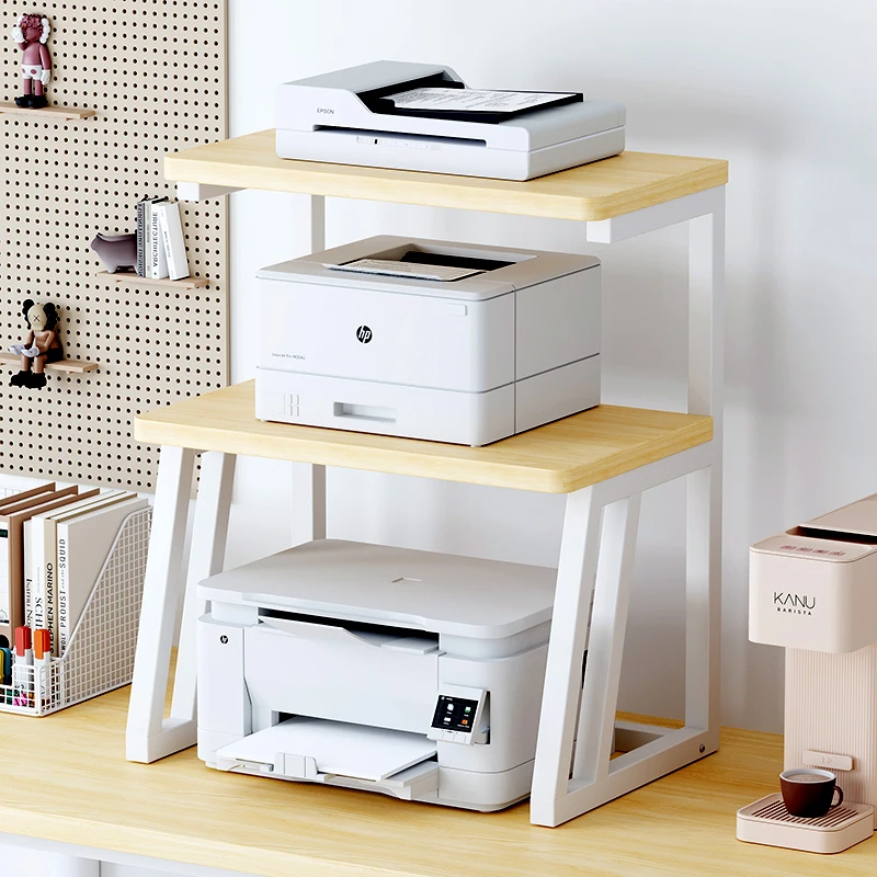 Printer Stand for Desk Small Office Organizer Shelf Multi-Purpose Storage Riser for Home/Office Space-Saving Desktop Organizer
