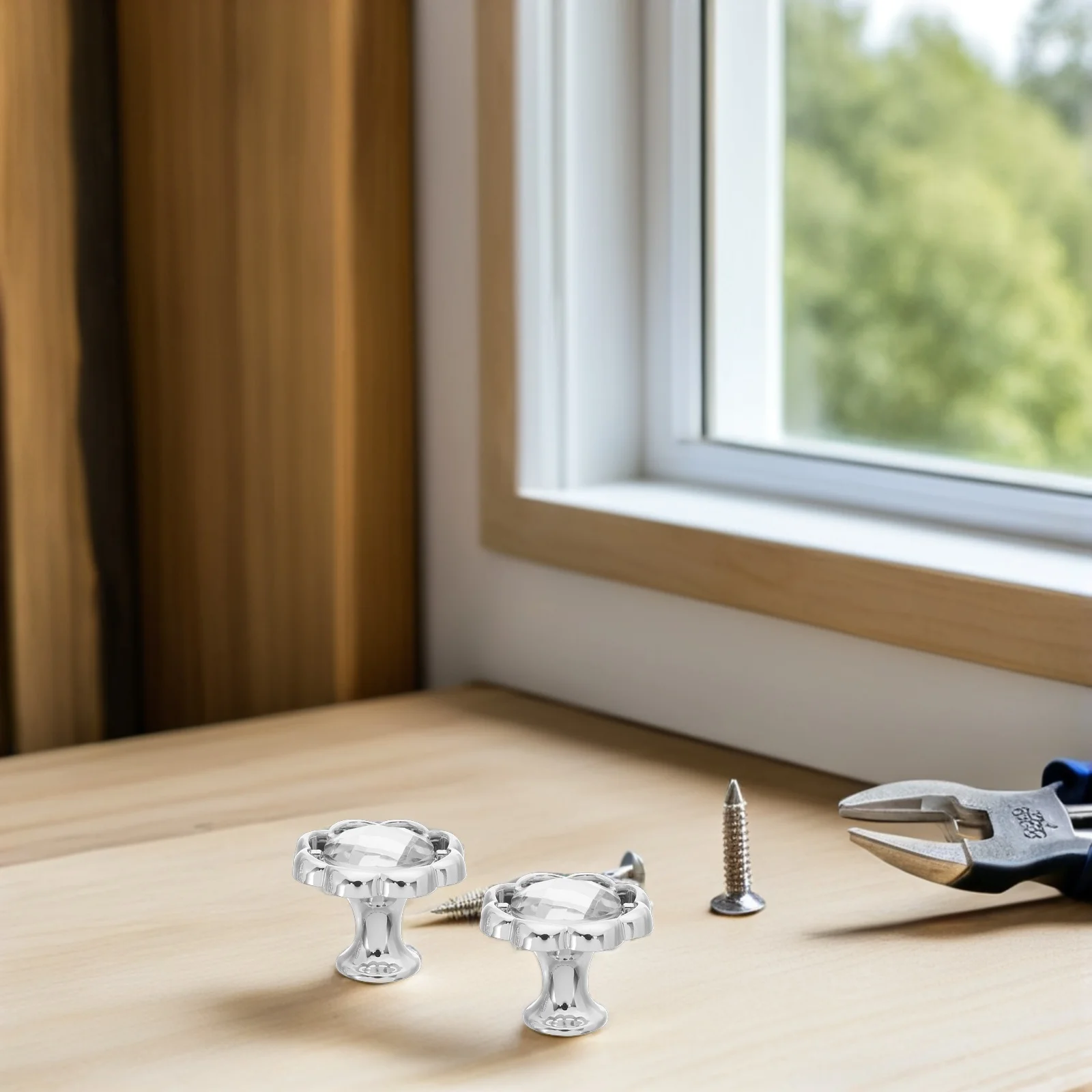 

12 Pcs Decorative Handle Flower Shape Drawer Knobs Small Door Wardrobe Pull Dresser Grace for Cabinets Abs Handles Handlse