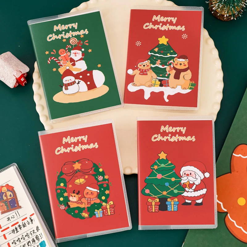 Cartoon Cute A7 Christmas Pocket Book Creative Mini Notepad Fashion Student Notepads Office Supplies Student Stationery Gifts