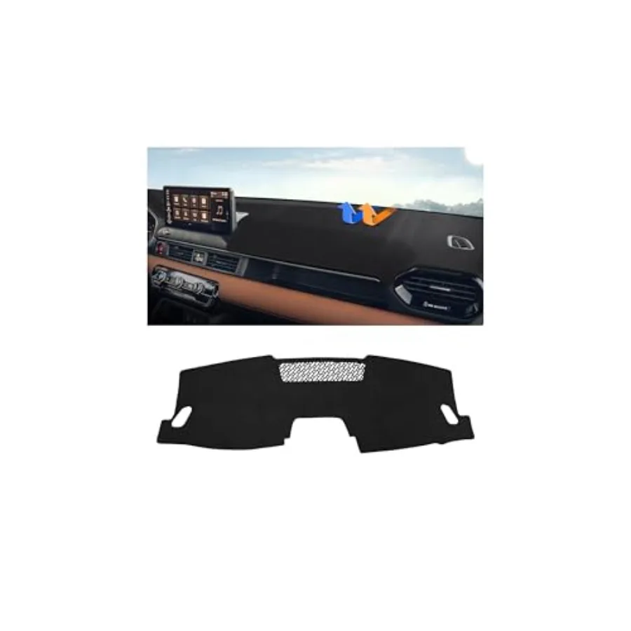 

Dashboard Cover Mat for Accessories Dash Cover Upgrade Flannel Dash Mat Sunshade Glare UV Rays Protector
