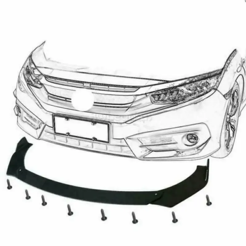 Carbon Fiber Front Bumper Lip Chin Spoiler Splitters For Infiniti Q50 Q60 Q70