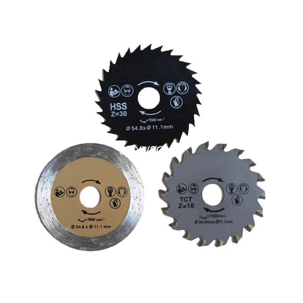 Efficient Cutting Performance with HSS Mini Circular Saw Blades for Steel Wood Granite 54 8x11 1mm (Pack of 3)
