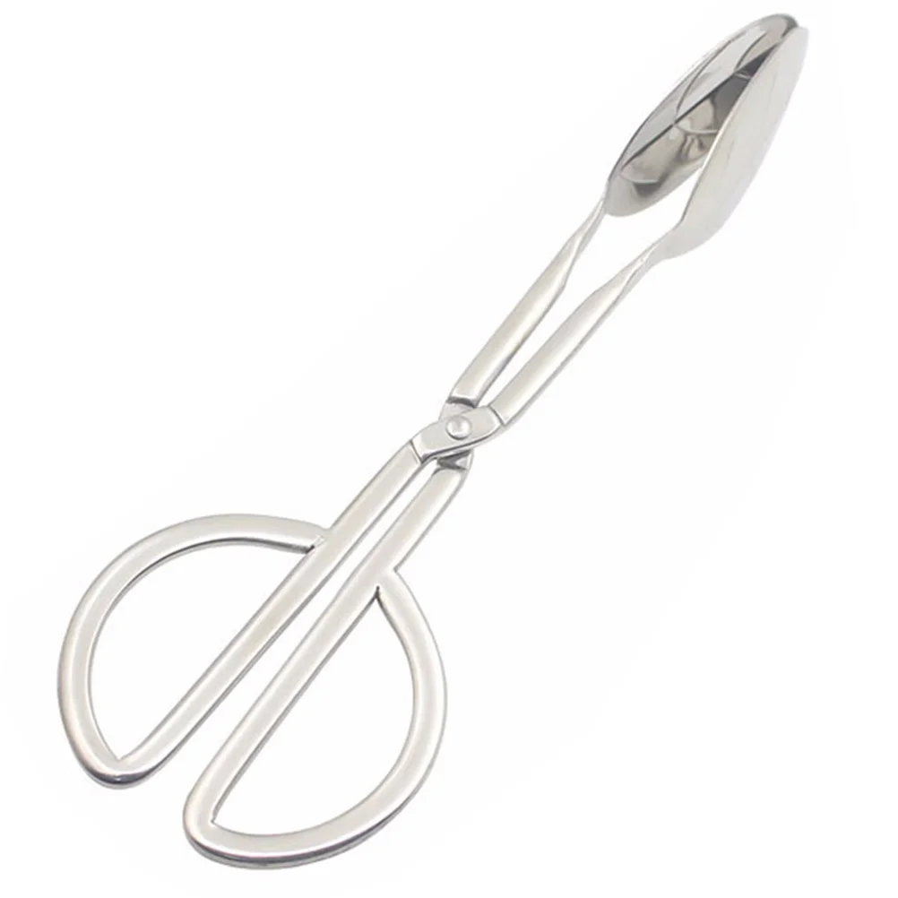 

1pc Bread Tongs Salad Kitchen Food Serving Tongs Stainless Steel Anti-Slip Cake Buffet Wedding Catering for Desserts