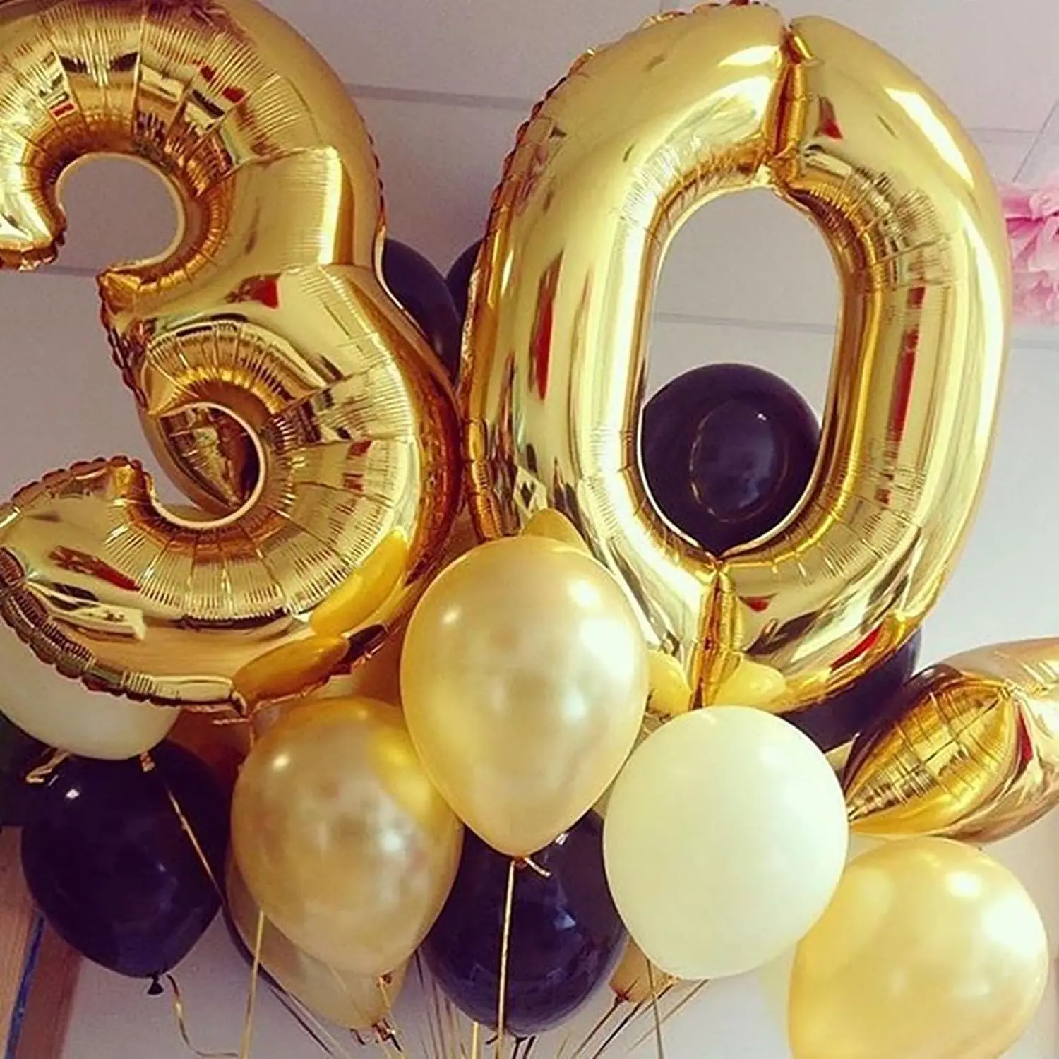 Globos de aluminio con números dorados de 32 pulgadas, decoración Digital para fiesta de cumpleaños para niños de 0 a 9, juguete para Baby Shower, regalos de graduación para niños