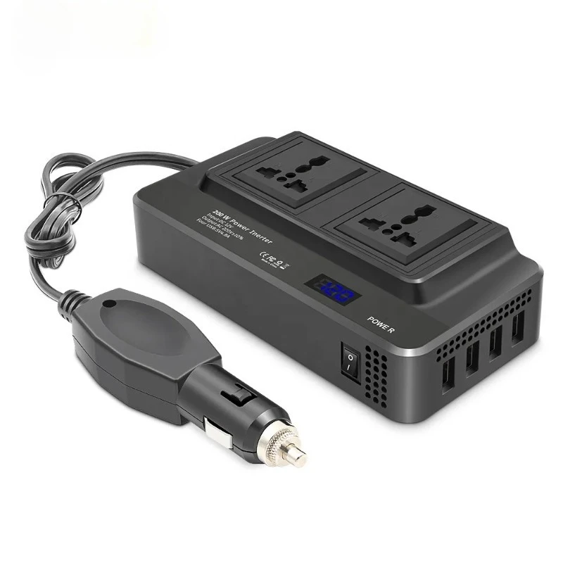 Suitable for 200W car inverter DC12V 24V to 110V 220V power converter correction sine wave inverter