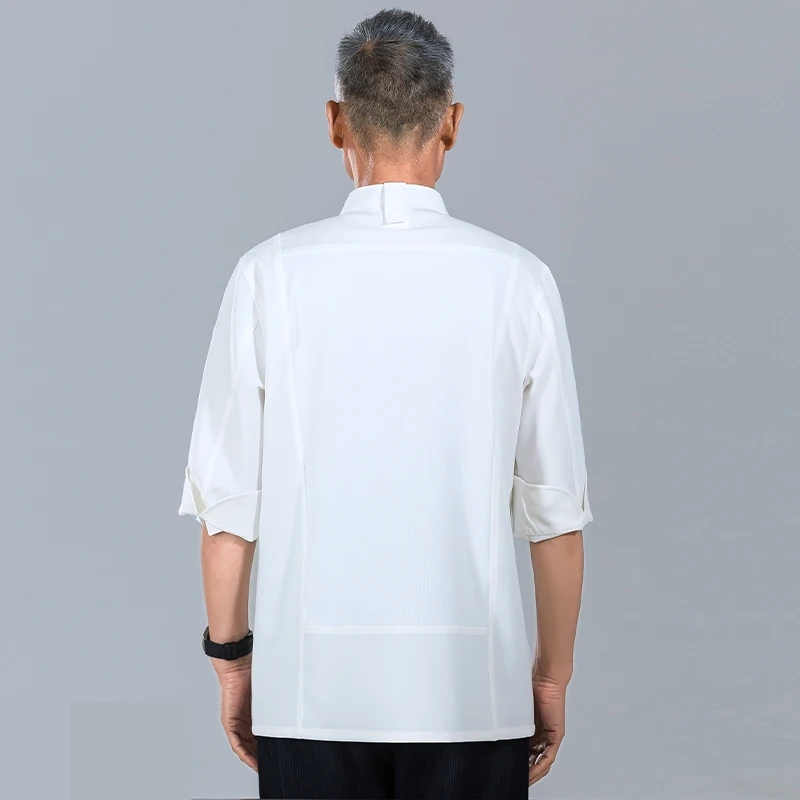 Летняя униформа шеф-повара для ресторана, кухонный Топ для приготовления пищи, рубашка для приготовления пищи, куртка, кухонные комбинезоны, искусственная одежда для пекарни