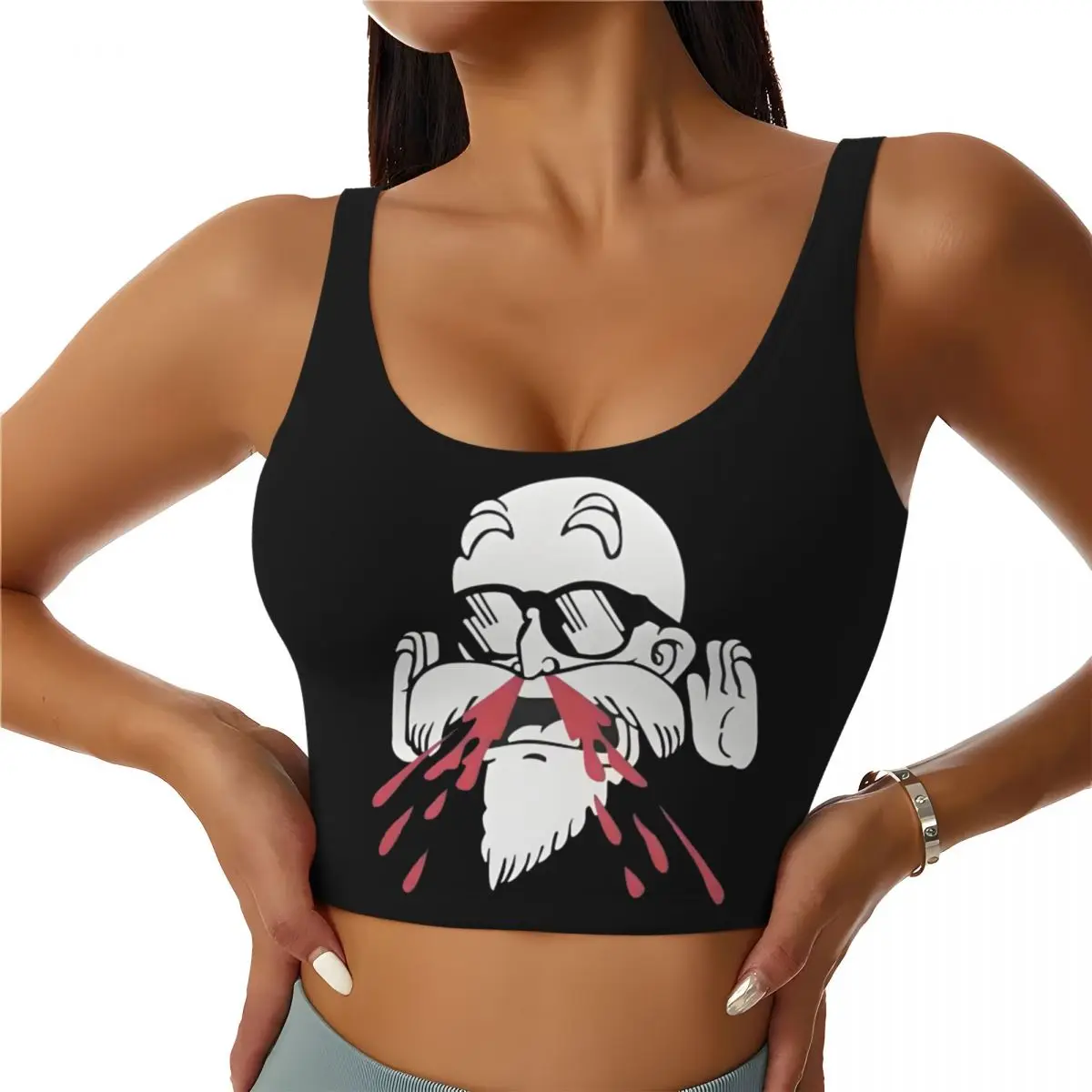 

Женские бесшовные классические спортивные топы-бра Custom Master Roshi Anime Manga для тренировок, бега и йоги