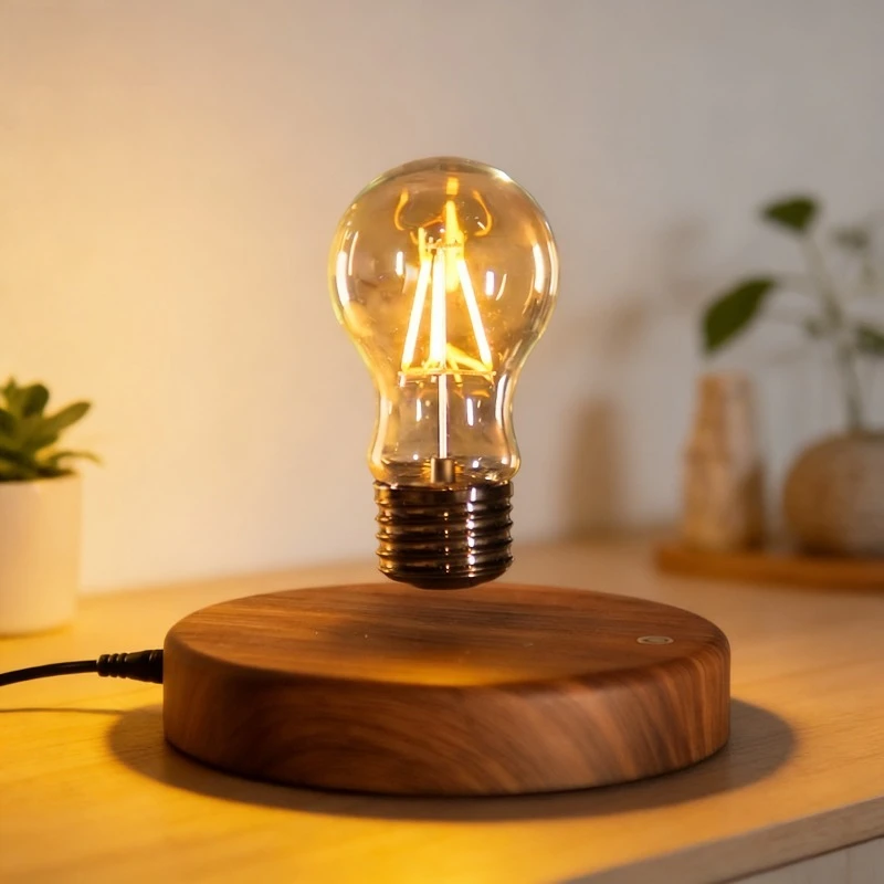 

Levitating Bulb Lamp Floating Night Light Unique Valentine‘s Day Gift for Her and Him for Home Office Christmas Birthday