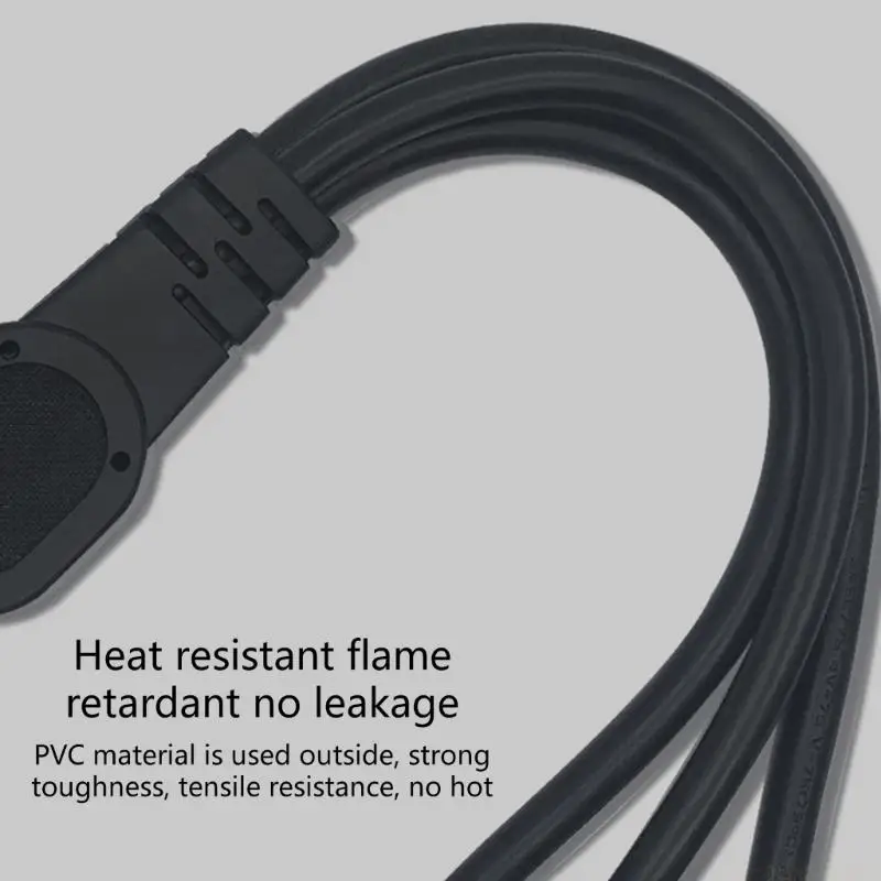 E56B C14 Male Input C13 Female Triple Output Power Cord Splitters Adapter Cable Line for Computer UPS Power Server Cabinet