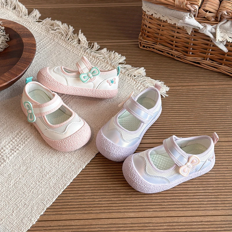

Mumoresip Kids Casual Shoes Hook&loop Sweet Children Sports Shoes Soft Bottom Non-slip 2026 New Fashion Girls Princess Shoes