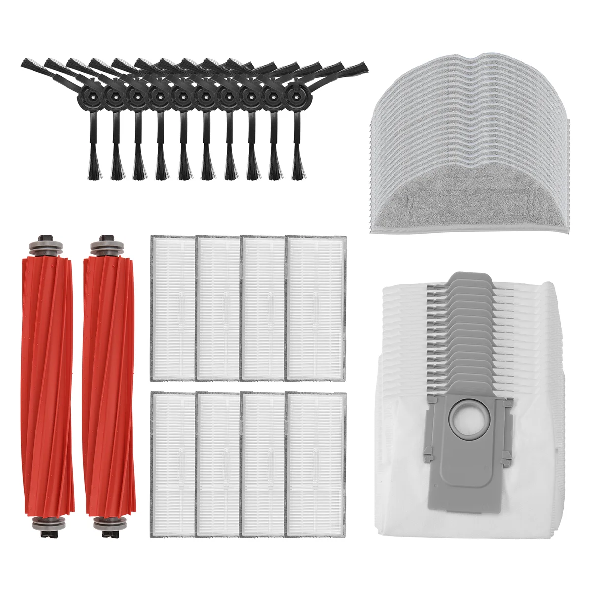 Para s7 max ultra q100tsc escova lateral principal filtro hepa mop pano saco de pó acessórios substituição